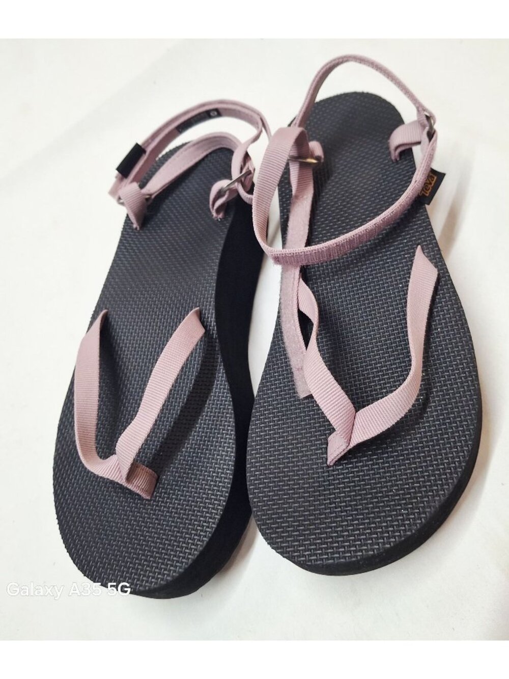 Teva Womens Black & Pink Platform Sandals Size 10 Adjustable Straps Recycled Mat - Picture 2 of 6